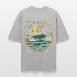 Izanami, Berge, 1st | Blaster, Oversize Bio T-Shirt, Unisex - Grau meliert