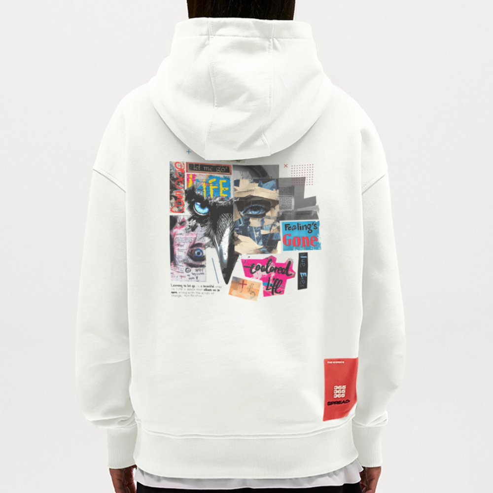 Saturnion, Raabe, 1st | Heavyweight Oversized Bio Hoodie, Unisex - OFF WHITE