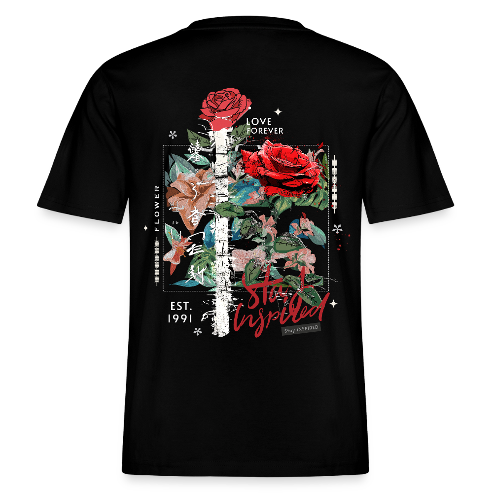 Loreley, Rose, 1st | Essential, Relaxed Fit Unisex Bio T-Shirt - Schwarz