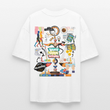 Nytheris, Waage, 1st | Blaster, Oversize Bio T-Shirt, Unisex - Weiß