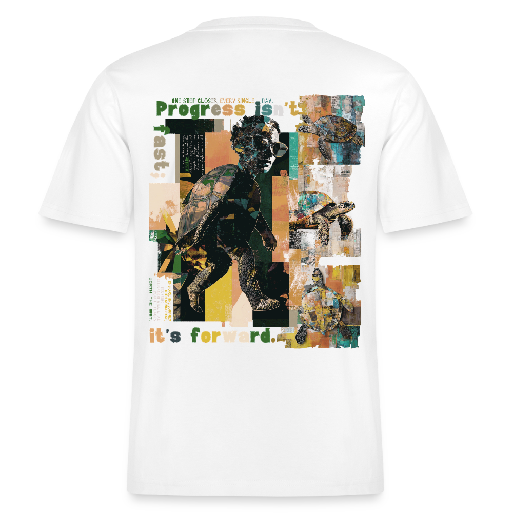 Xantherion, Schildkröte, 1st | Essential, Relaxed Fit Unisex Bio T-Shirt - Weiß