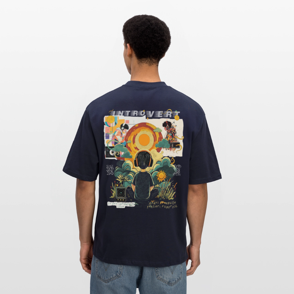 Hermesan, Kindheit, 1st | Breezy, Oversized Unisex T-Shirt - Navy