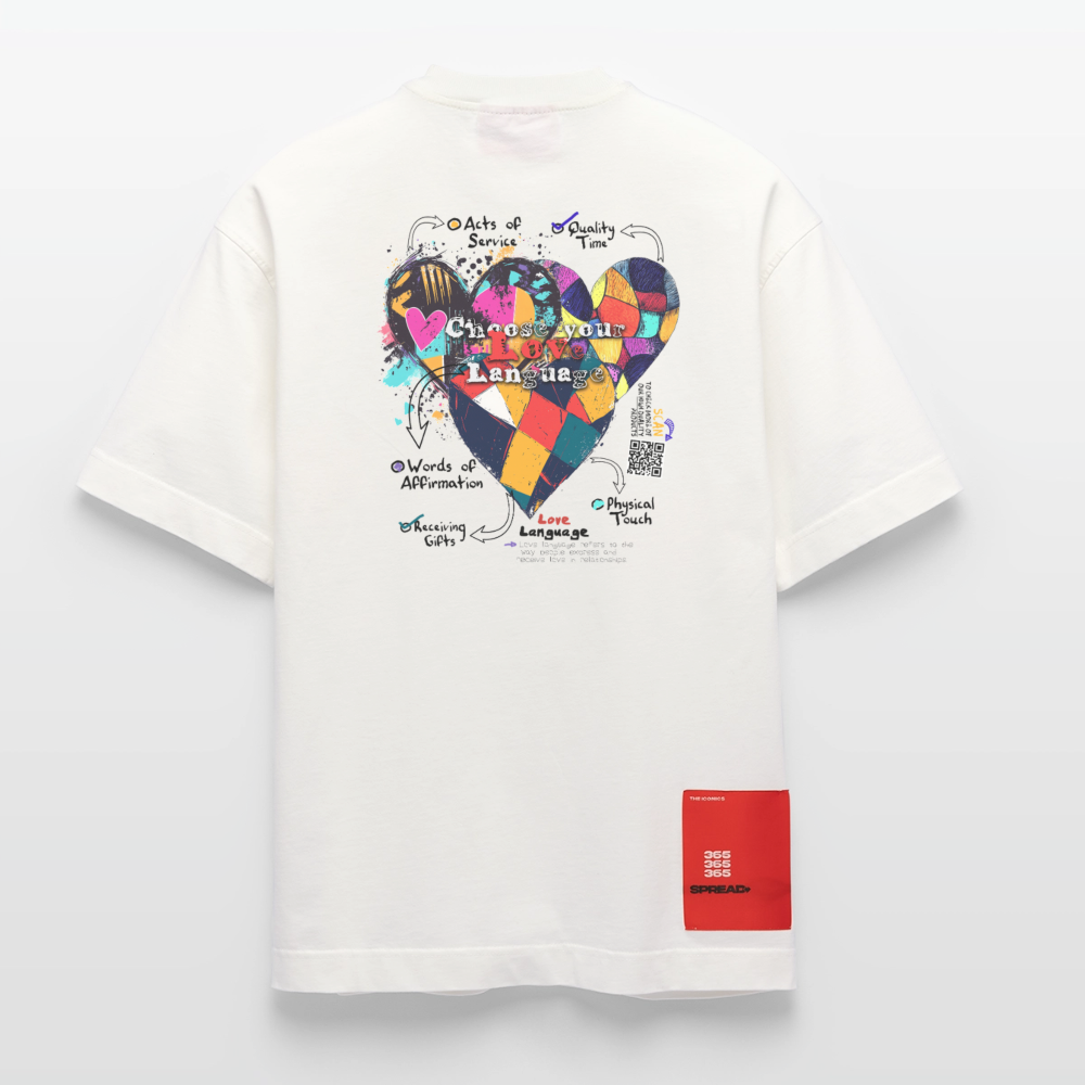 Baldurion, Herzen, 1st | Heve, Heavyweight Oversized Bio T-Shirt, Unisex - OFF WHITE