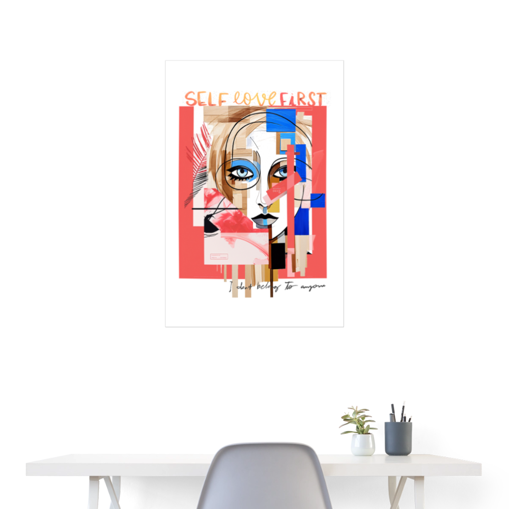 Vesperion, Frau, 1st | Poster 60x90 cm - Weiß