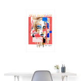 Vesperion, Frau, 1st | Poster 60x90 cm - Weiß