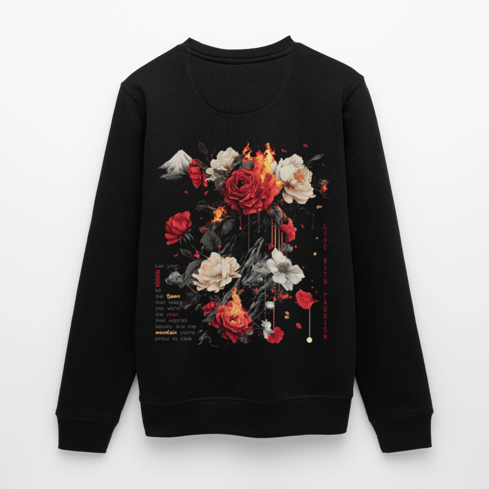 Manannan, Rose, 1st | Roller, Unisex Bio-Sweatshirt - Schwarz