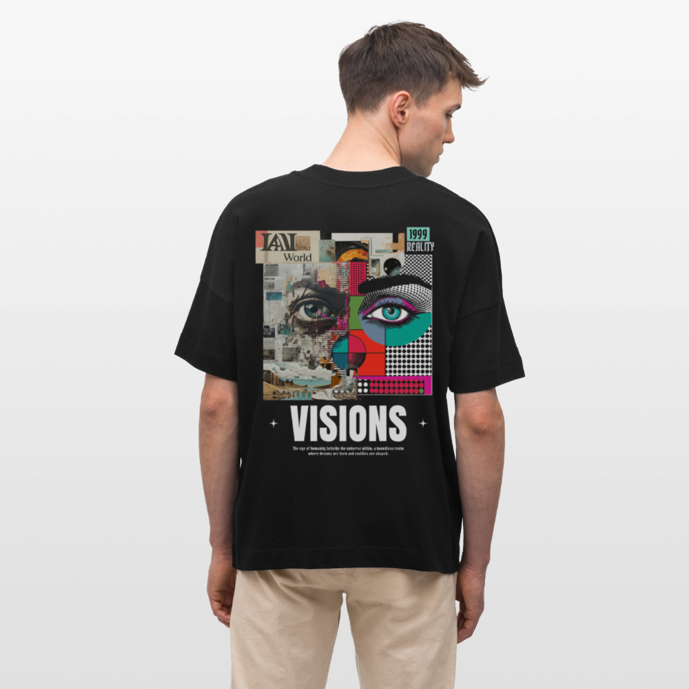 Omoikane, Augen, 1st | Blaster, Oversize Bio T-Shirt, Unisex - Schwarz