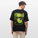 Kali, Limette, 1st | Blaster, Oversize Bio T-Shirt, Unisex - Schwarz
