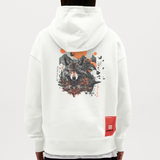 Vaermundis, Wolf, 1st | Heavyweight Oversized Bio Hoodie, Unisex - OFF WHITE