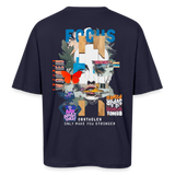 Nerthus, Gesicht, 1st | Breezy, Oversized Unisex T-Shirt - Navy