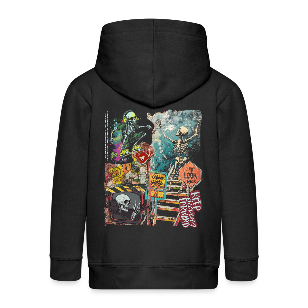 Tangaroa , Skelet, 1st | Kinder Zip Hoodie - Schwarz