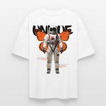 Lunaris, Astronaut, 1st | Blaster, Oversize Bio T-Shirt, Unisex - Weiß