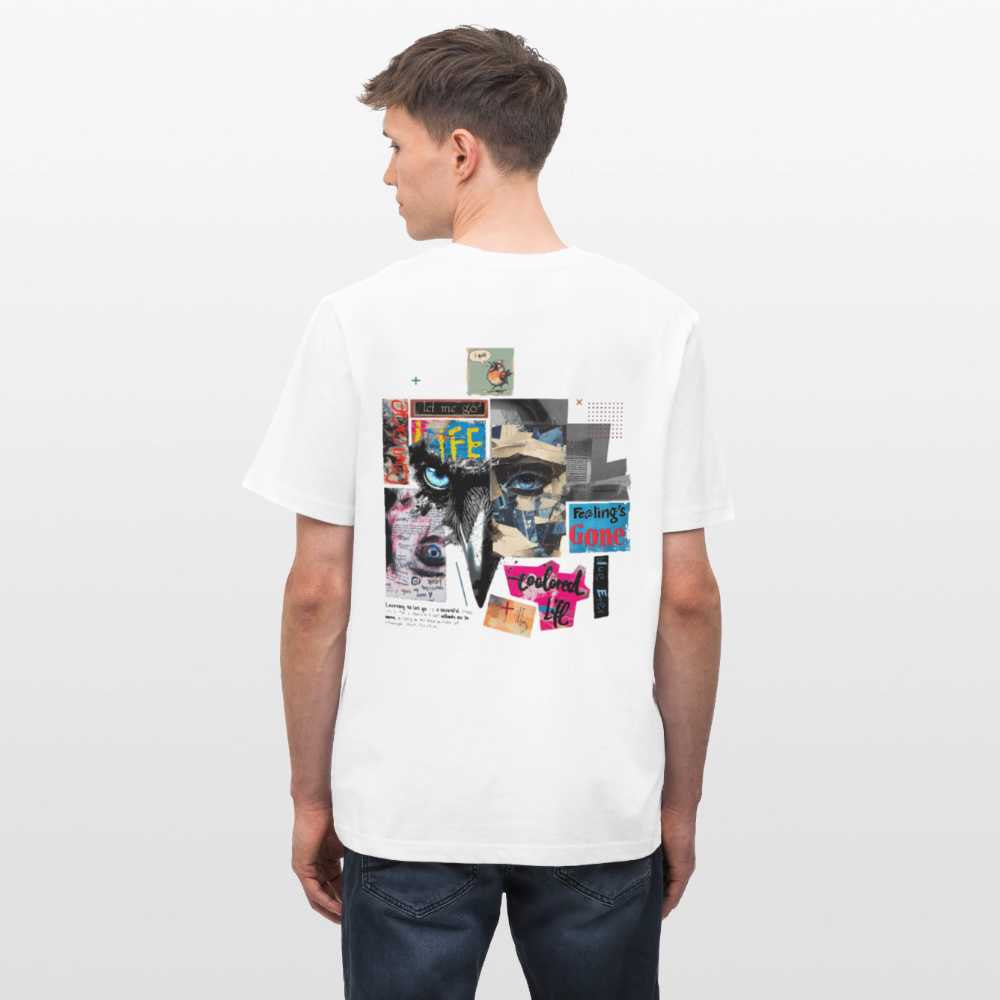 Saturnion, Raabe, 1st | Essential, Relaxed Fit Unisex Bio T-Shirt - Weiß