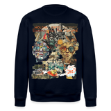 Huitzilopochtli, Gesichter, 1st | Roller, Unisex Bio-Sweatshirt - Navy