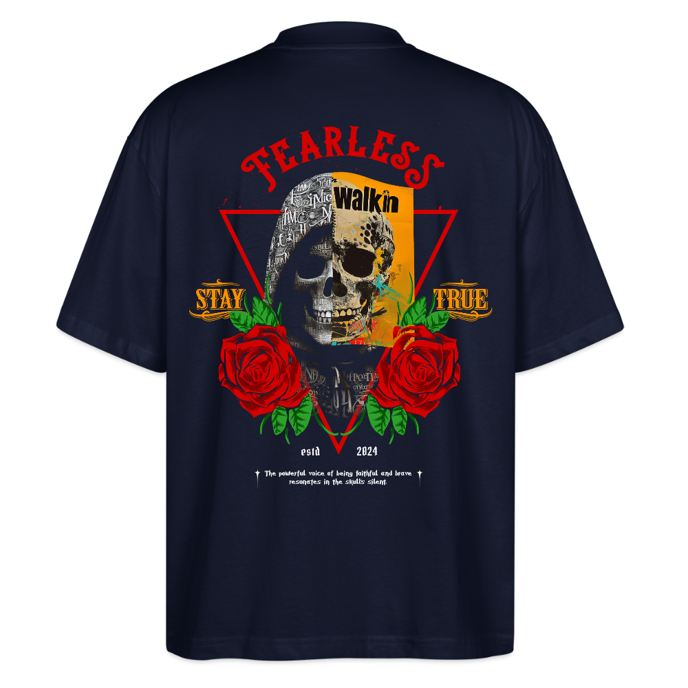 Şoreşvan, Totenkopf, 1st | Blaster, Oversize Bio T-Shirt, Unisex - Navy