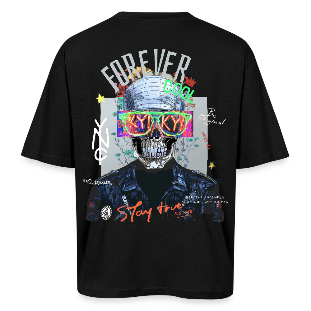 Fenriswolf, Totenkopf, 1st | Breezy, Oversized Unisex T-Shirt - Schwarz