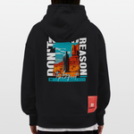 Fuxi, Wüste, 1st | Heavyweight Oversized Bio Hoodie, Unisex - SOLID BLACK