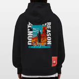 Fuxi, Wüste, 1st | Heavyweight Oversized Bio Hoodie, Unisex - SOLID BLACK
