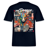 Nezha, Drache, 1st | Essential, Relaxed Fit Unisex Bio T-Shirt - Navy