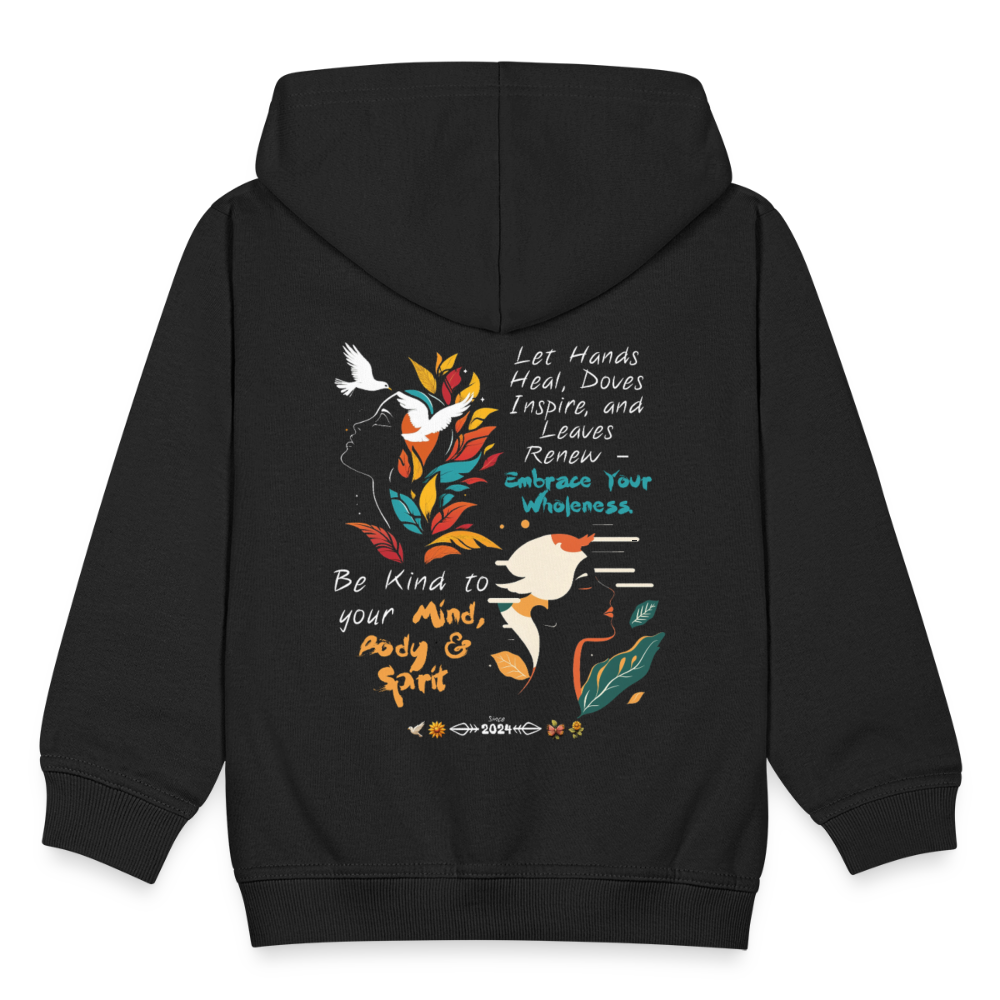 Arwa, Taube, 1st | Kinder Zip Hoodie - Schwarz