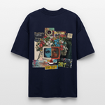 Baranê, Fernseher, 1st | Blaster, Oversize Bio T-Shirt, Unisex - Navy