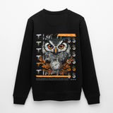 Marid, Eule, 1st | Roller, Unisex Bio-Sweatshirt - Schwarz