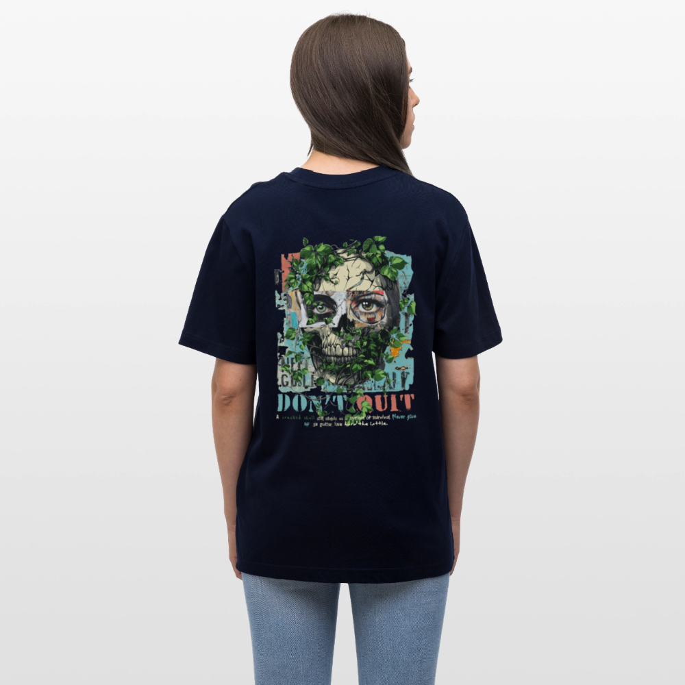 Persephi, Totenkopf, 1st | Essential, Relaxed Fit Unisex Bio T-Shirt - Navy