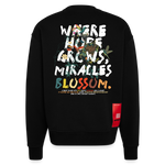 Quetzalcoatl, Vogel, 1st | Heavyweight Oversized Bio Sweater, Unisex - SOLID BLACK