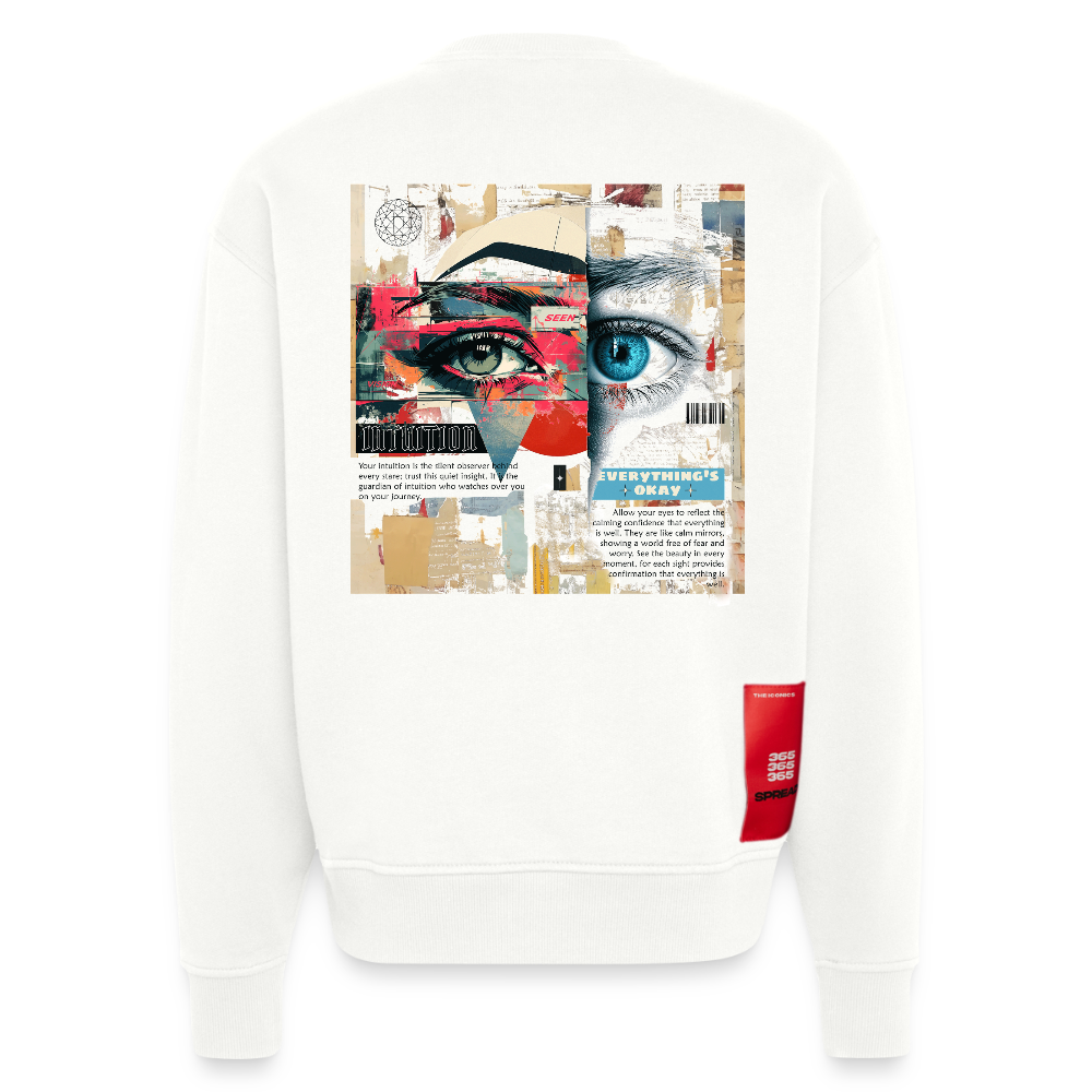 Marsyros, Augen, 1st | Heavyweight Oversized Bio Sweater, Unisex - OFF WHITE
