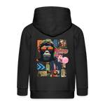 Perîzar, Affen, 1st | Kinder Zip Hoodie - Schwarz