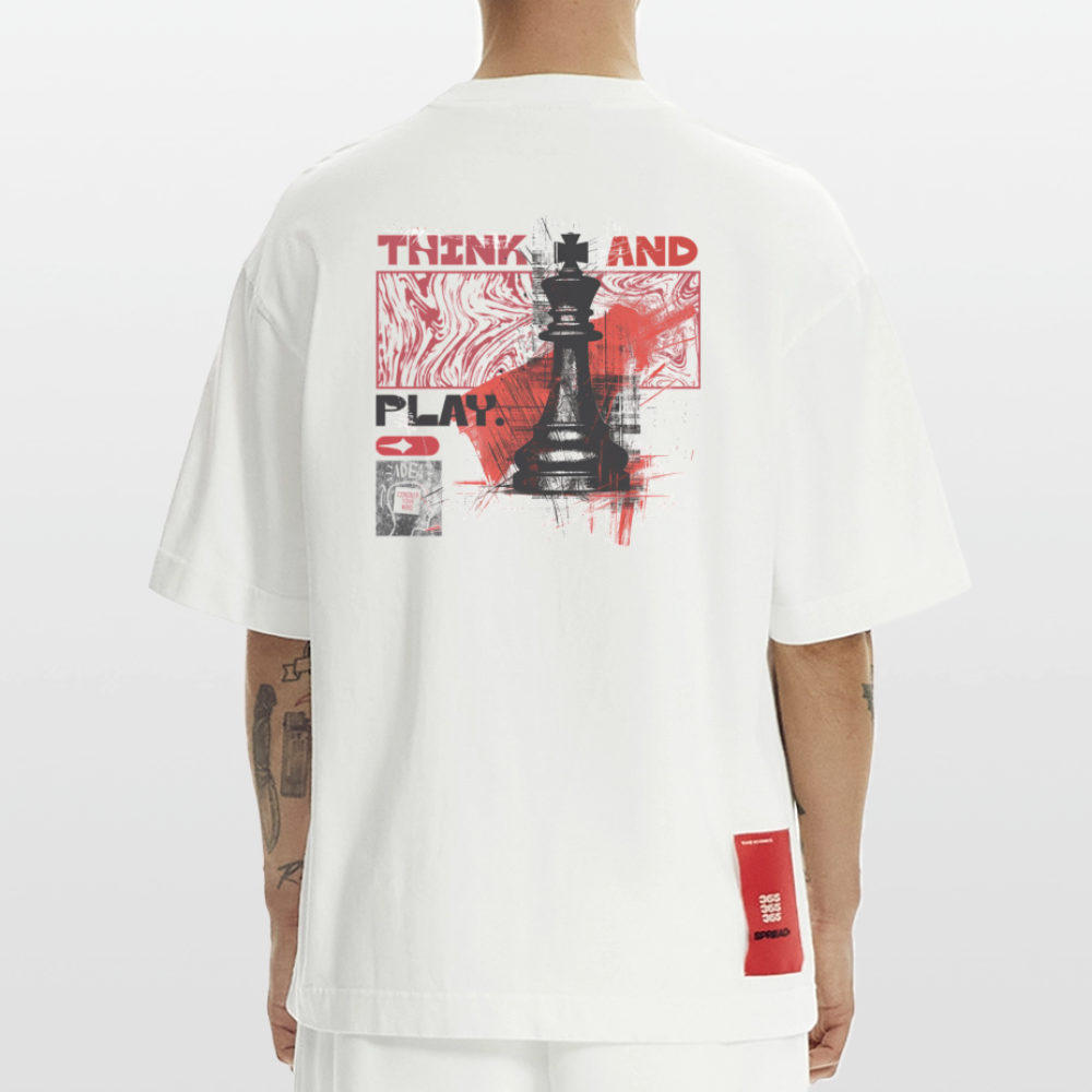 Orionis, Schach, 1st | Heve, Heavyweight Oversized Bio T-Shirt, Unisex - OFF WHITE