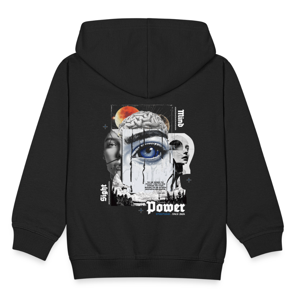 Yuanshi, Auge, 1st | Kinder Zip Hoodie - Schwarz