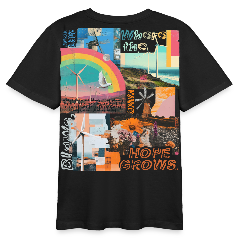 Nyxaris, Windmühle, 1st | Teenager Bio T-Shirt - Schwarz