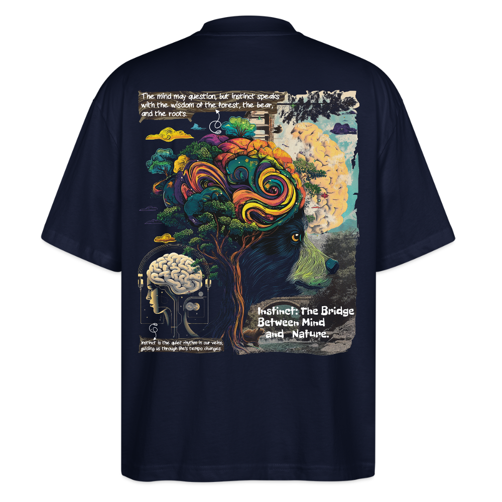 Aphroan, Bär, 1st | Blaster, Oversize Bio T-Shirt, Unisex - Navy