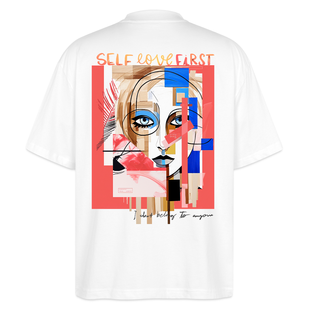 Vesperion, Frau, 1st | Blaster, Oversize Bio T-Shirt, Unisex - Weiß