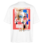 Vesperion, Frau, 1st | Blaster, Oversize Bio T-Shirt, Unisex - Weiß