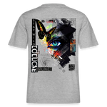 Eldorwyn, Auge, 1st | Essential, Relaxed Fit Unisex Bio T-Shirt - Grau meliert