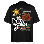 Odin , Blume, 1st | Blaster, Oversize Bio T-Shirt, Unisex - Schwarz