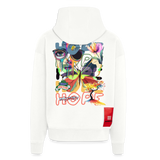 Tenebris, Schmetterling, 1st | Heavyweight Oversized Bio Zip Hoodie, Unisex - OFF WHITE
