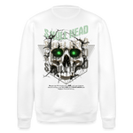 Gliesaron, Totenkopf, 1st | Roller, Unisex Bio-Sweatshirt - Weiß