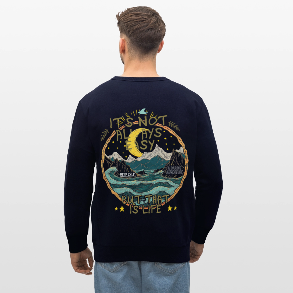 Izanami, Berge, 1st | Roller, Unisex Bio-Sweatshirt - Navy