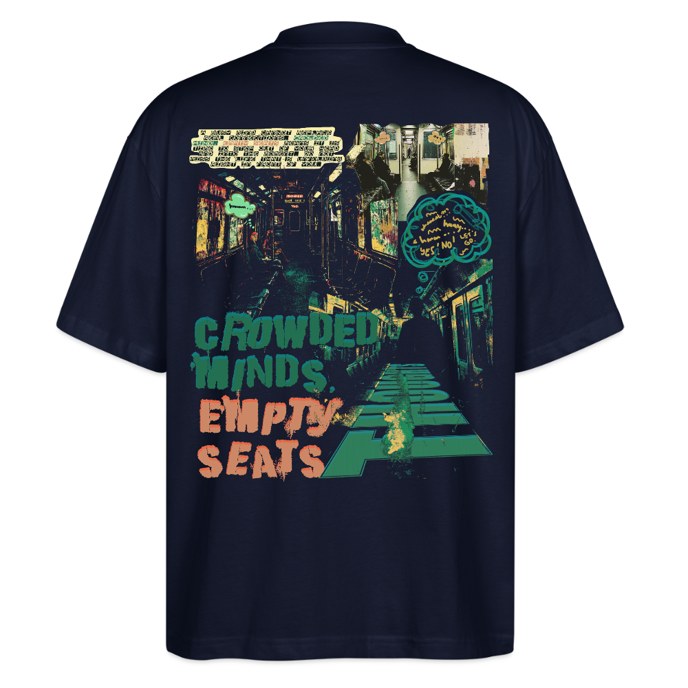 Gaian, U-Bahn, 1st | Blaster, Oversize Bio T-Shirt, Unisex - Navy
