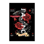Hephani, Schlange, 1st | Poster 60x90 cm - Weiß