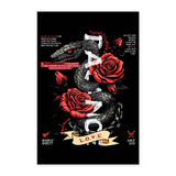 Hephani, Schlange, 1st | Poster 60x90 cm - Weiß