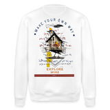 Durnamar, Vogel, 1st | Roller, Unisex Bio-Sweatshirt - Weiß