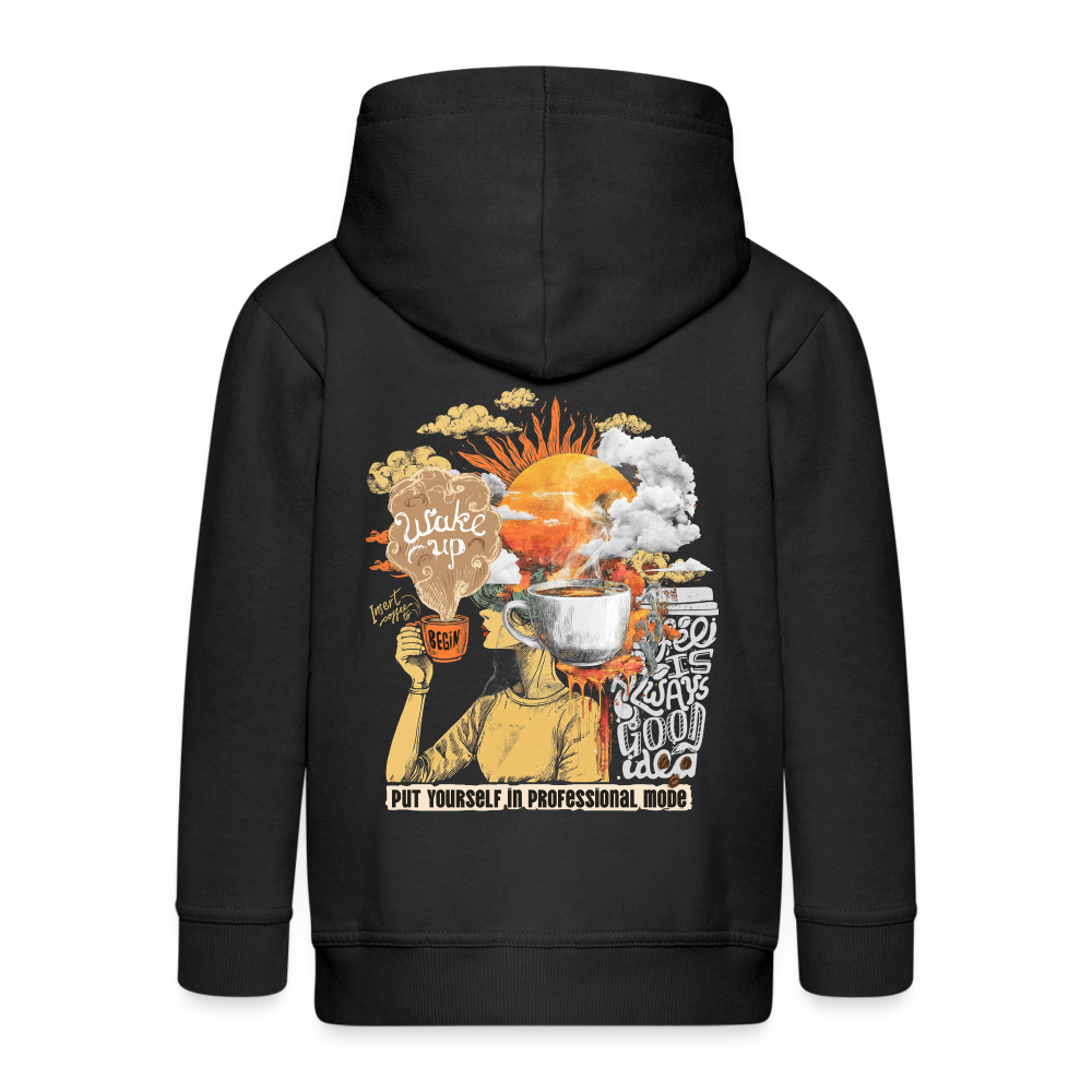 Artema, Kaffee, 1st | Kinder Zip Hoodie - Schwarz