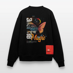 Derdiyok, Schmetterling, 1st | Heavyweight Oversized Bio Sweater, Unisex - SOLID BLACK