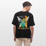 Azazîl, Schmetterling, 1st | Blaster, Oversize Bio T-Shirt, Unisex - Schwarz