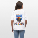 Jovareth, Astronaut, 1st | Blaster, Oversize Bio T-Shirt, Unisex - Weiß
