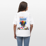 Jovareth, Astronaut, 1st | Blaster, Oversize Bio T-Shirt, Unisex - Weiß